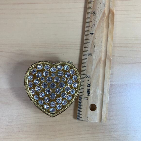 Fashion Jewelry Boxes Metal Jewelry Case Trinket Box Heart Shaped Casket - Picture 13 of 15